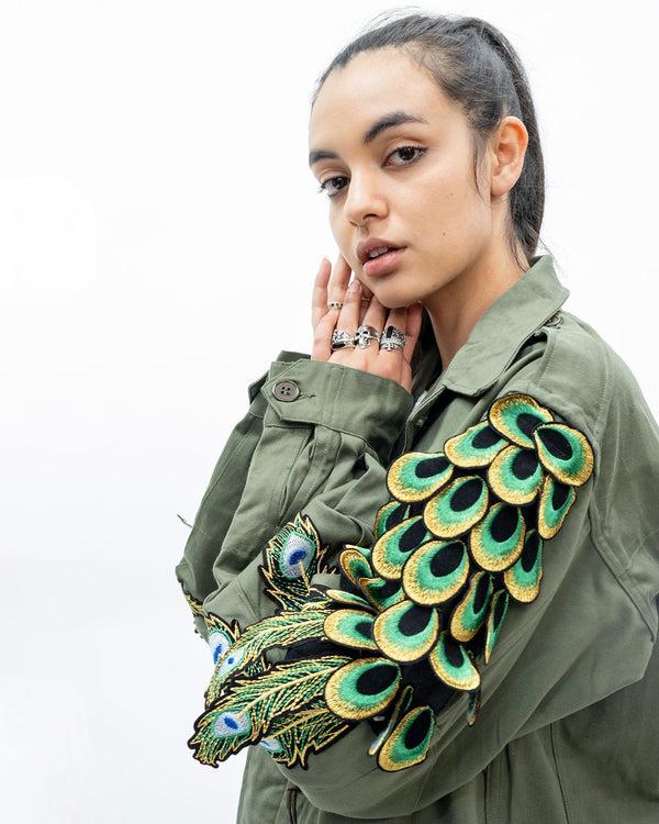 ragyard Evergreen - Khaki Peacock Patch F2 Jacket ragyard Evergreen - Khaki Peacock Patch F2 Jacket