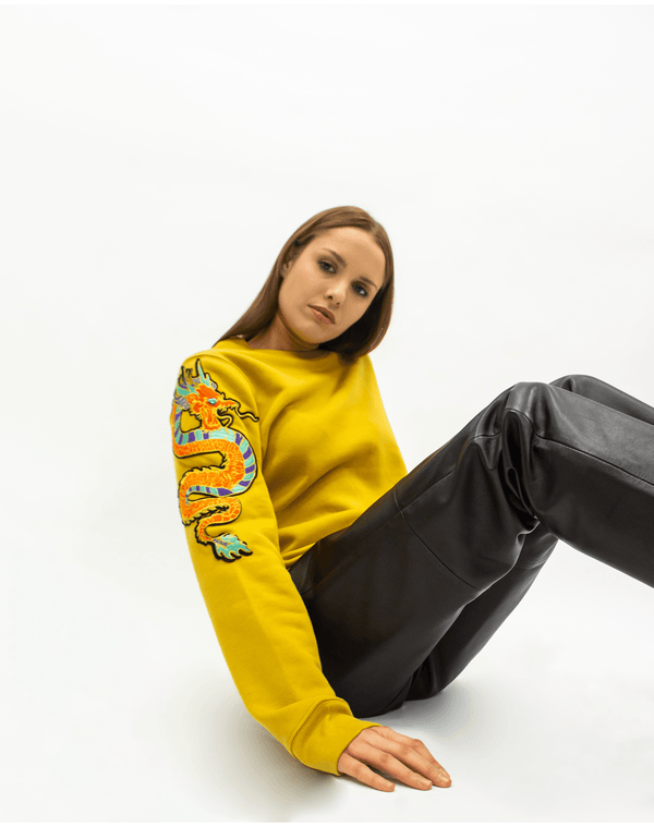 Ragyard Evergreen - Ochre Dragon Patch Sweatshirt