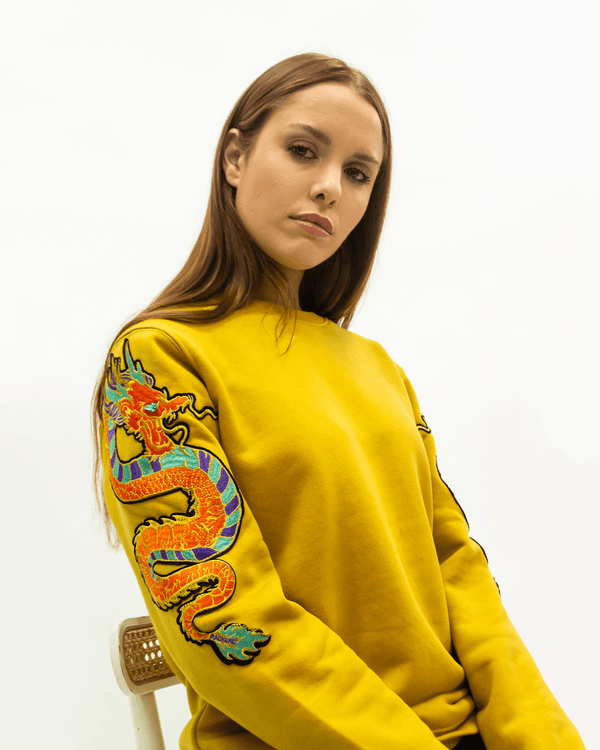 ragyard Evergreen - Ochre Dragon Patch Sweatshirt