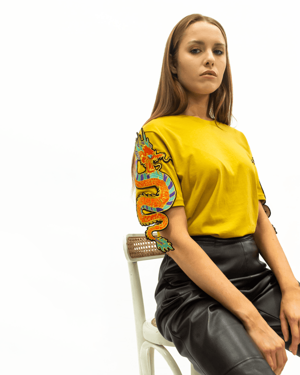 Ragyard Evergreen - Ochre Dragon Patch T-Shirt