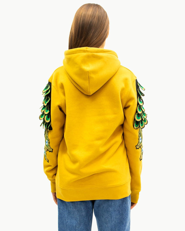 Ragyard Evergreen - Ochre Peacock Patch Hoodie