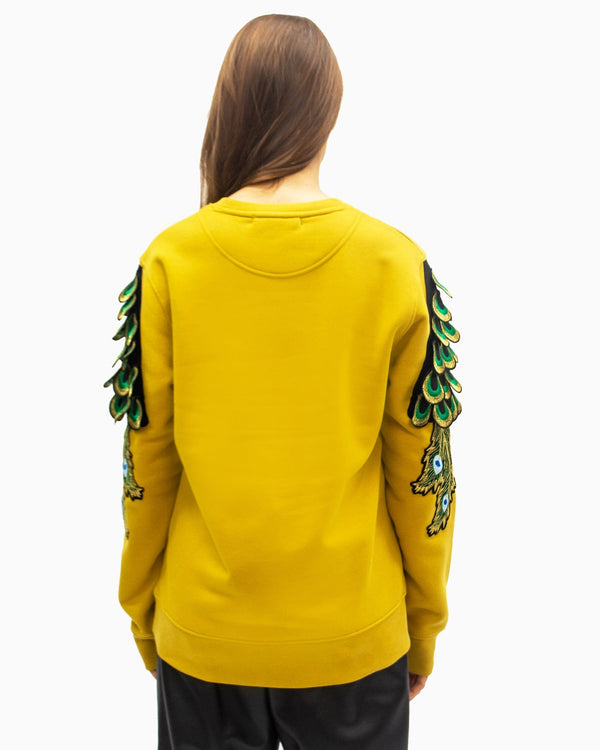 Ragyard Evergreen - Ochre Peacock Patch Sweatshirt