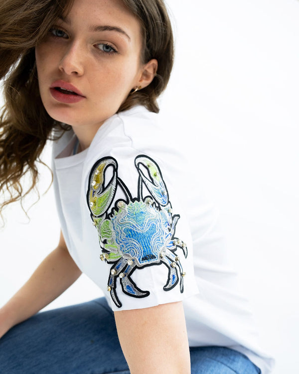 Ragyard Evergreen - White Crab Patch T-Shirt