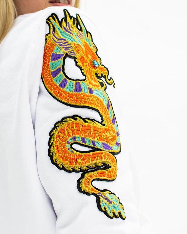 Ragyard Evergreen - White Dragon Patch Sweatshirt