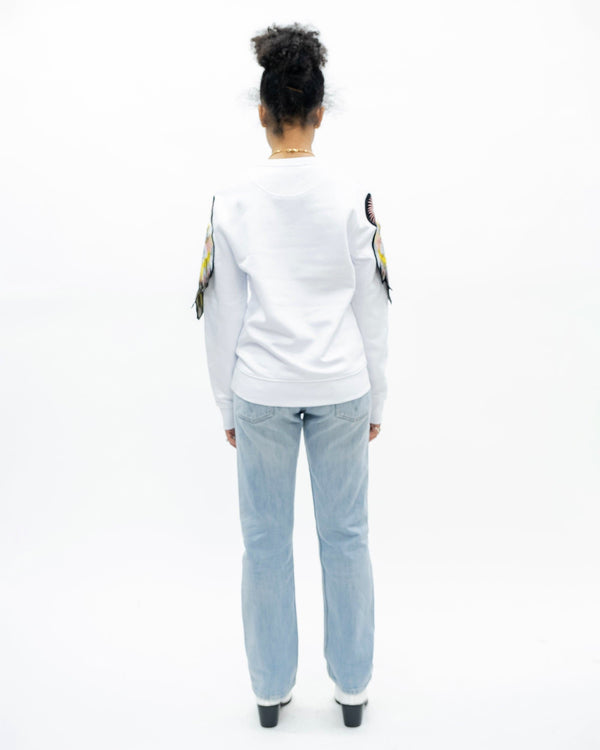 Ragyard Evergreen - White Parrot Patch Sweatshirt
