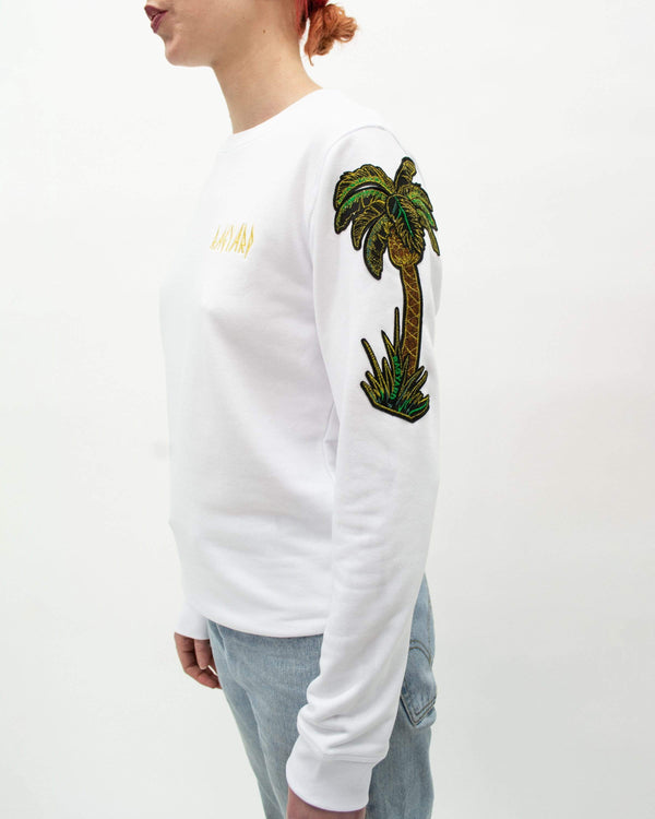 Ragyard Palm Tree Sweatshirt White
