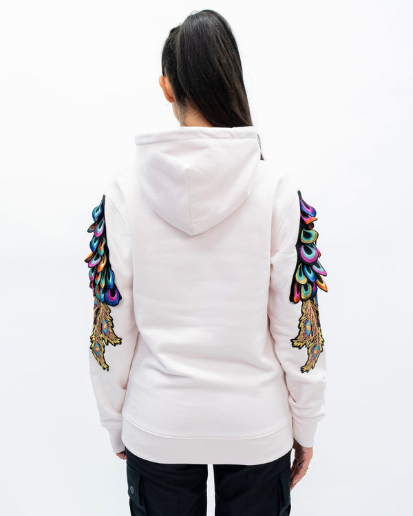 Ragyard Psychedelic Peacock Hoodie Candy Pink