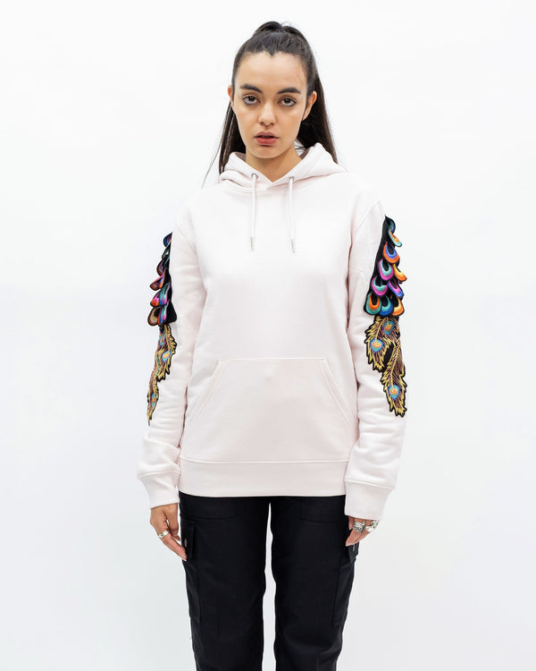 Ragyard Psychedelic Peacock Hoodie Candy Pink