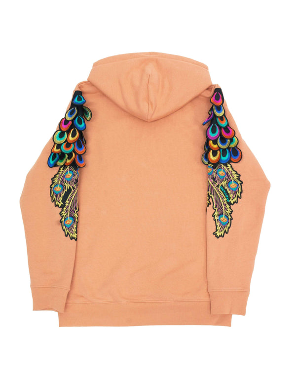 Ragyard Psychedelic Peacock Sleeve Hoodie Mushroom