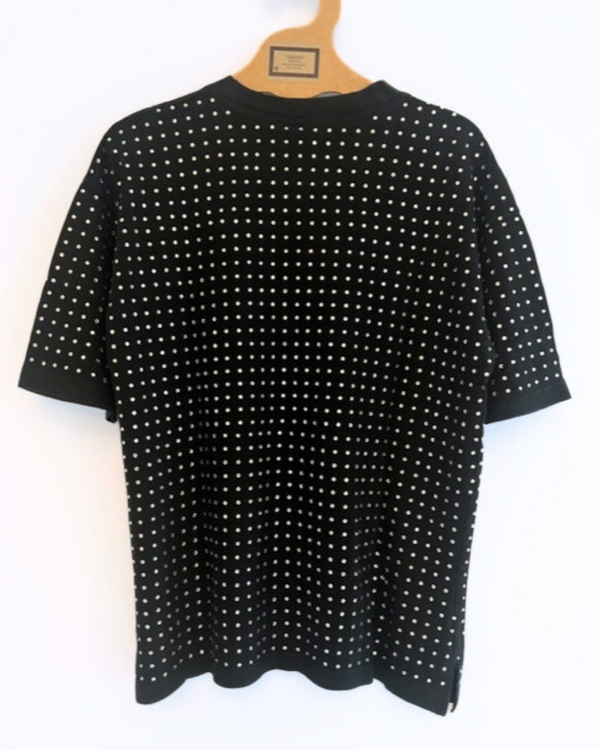 Ragyard Vintage Black NIKE T-shirt With All Over Diamante Studs