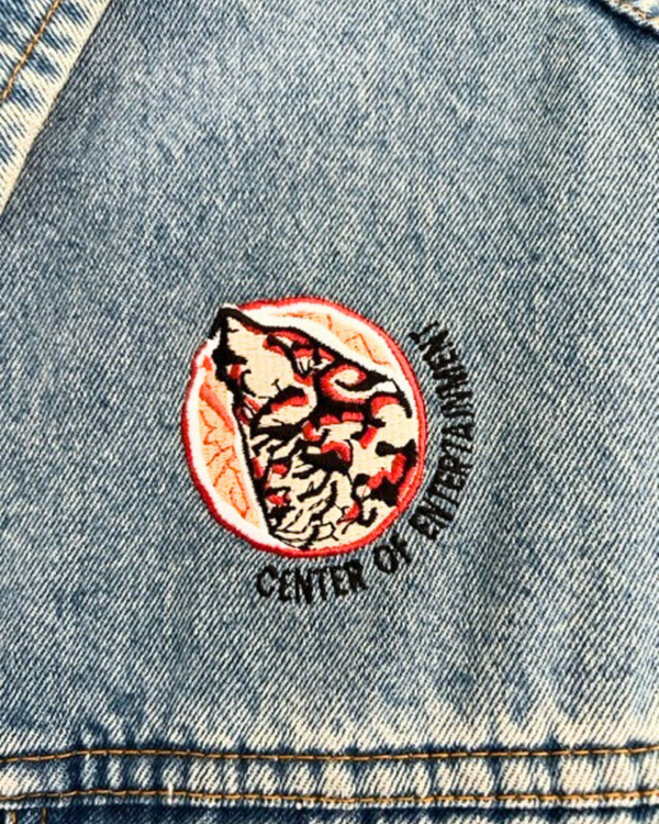 Ragyard Vintage LEE / WOLF DEN Denim Jacket With Detachable Macrame Peacock Collar