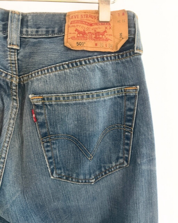 Ragyard Vintage LEVIS 501 Jeans With Vintage Sportswear Panelling