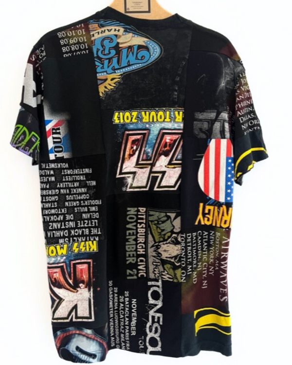 ragyard Vintage TEXAS T-shirt with Patchwork band tee back