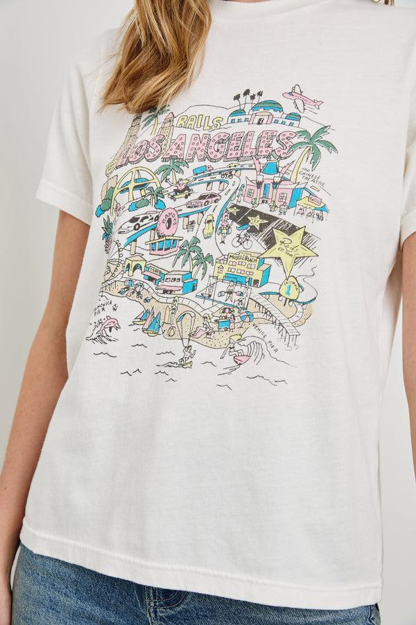 rails Boyfriend t-shirt Rails Los Angeles Map White