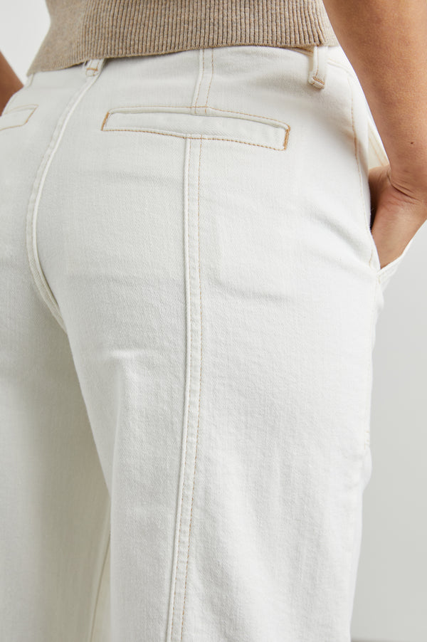 rails Getty crop utility wide leg Vintage Ecru Contrast Stitch