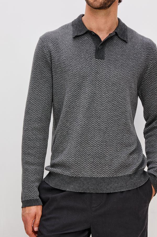 rails Herrington sweater Charcoal Herringbone Melange