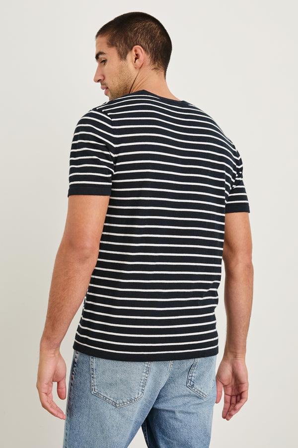 Rails Mason Cotton Cashmere T-shirt Nautical Navy Stripe