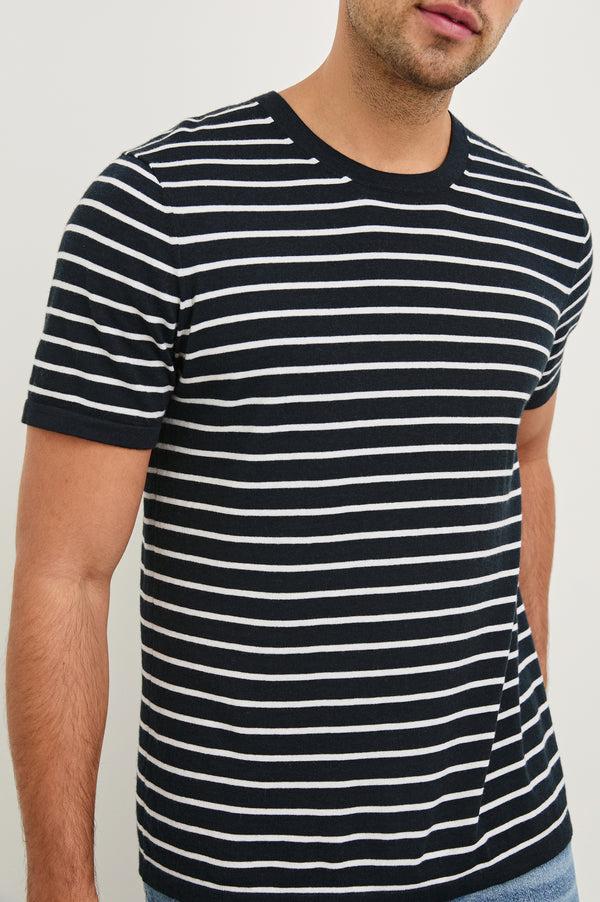 rails Mason cotton cashmere t-shirt Nautical Navy Stripe
