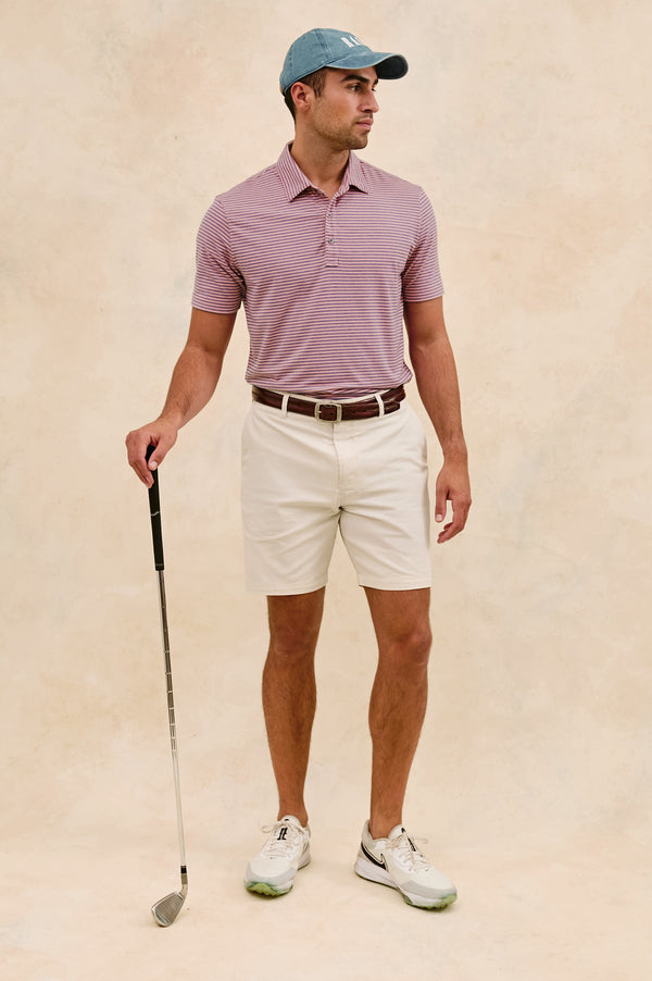 Rails Merced Golf Polo Shirt Hibiscus Mirage Stripe