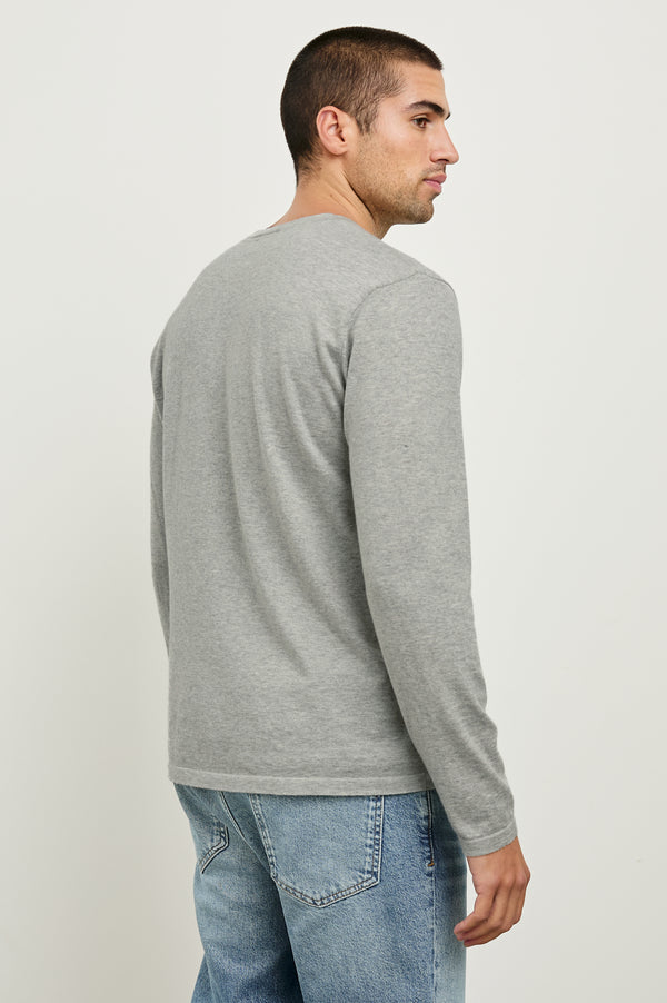 Rails Quentin Cotton Cashmere Long Sleeve Tee Heather Grey