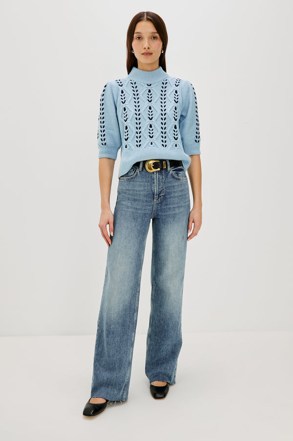 Rails Addy Sweater Sky Navy Cables