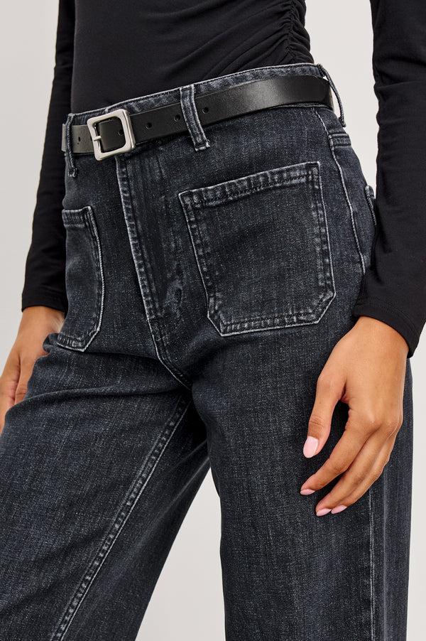 rails Alamitos flared trouser Black Pearl