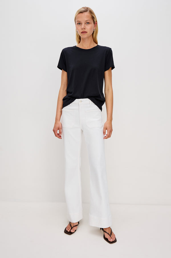 Rails Alamitos Flared Trouser Salt White