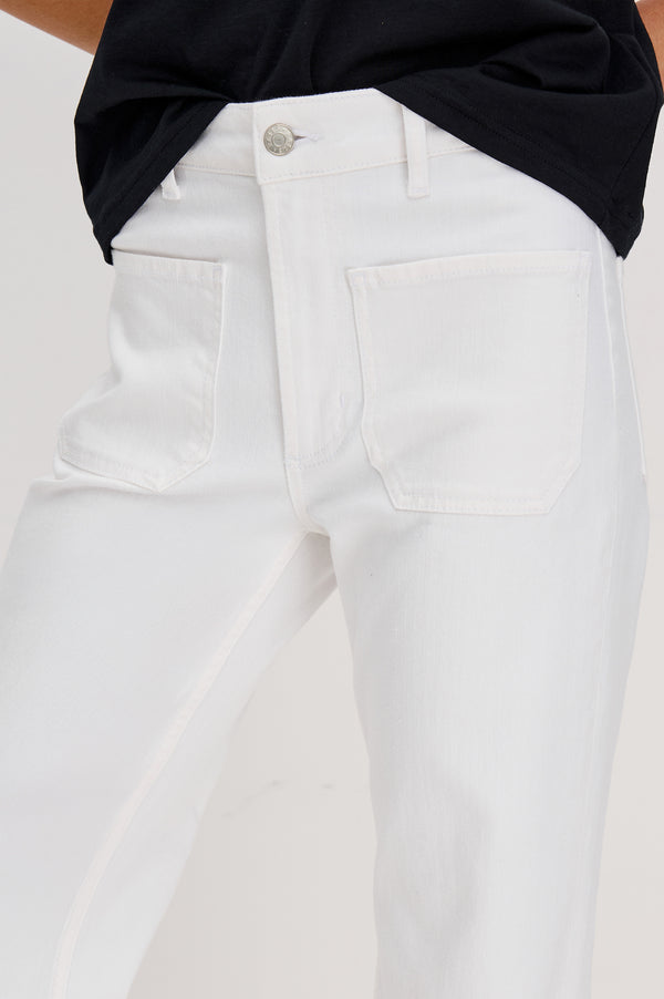 rails Alamitos flared trouser Salt White