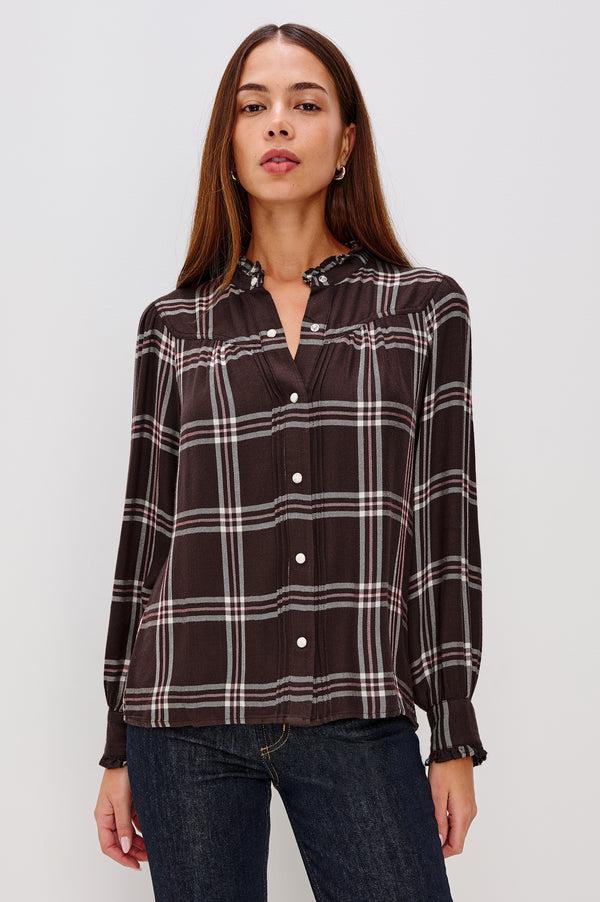 Rails Alanna Shirt Chocolate Napoleon