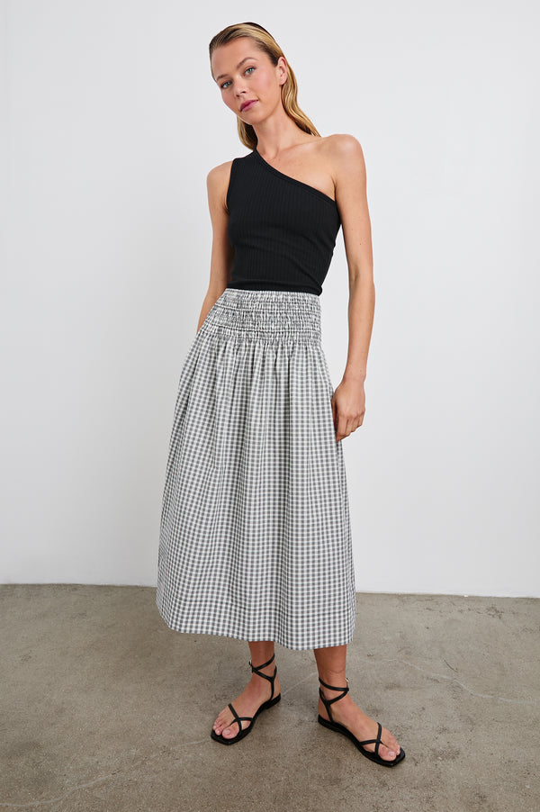 Rails Alessa Skirt Ivory Jet Gingham