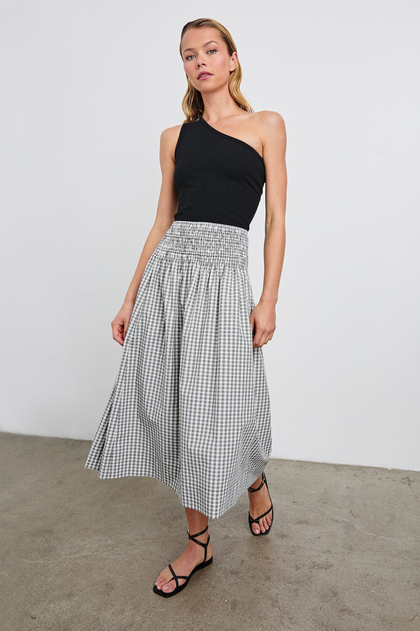 Rails Alessa Skirt Ivory Jet Gingham