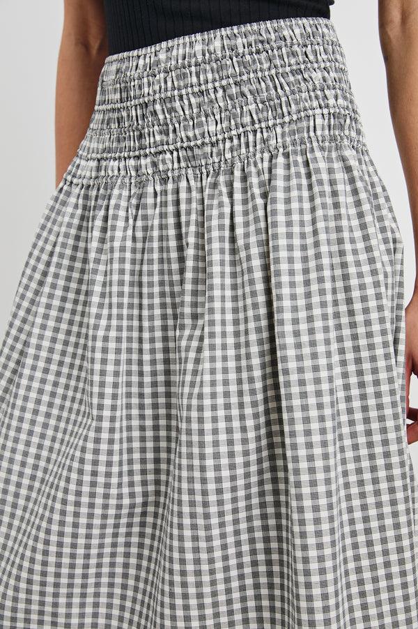 rails Alessa skirt Ivory Jet Gingham