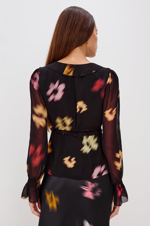Rails Alixa Top Onyx Blurred Floral
