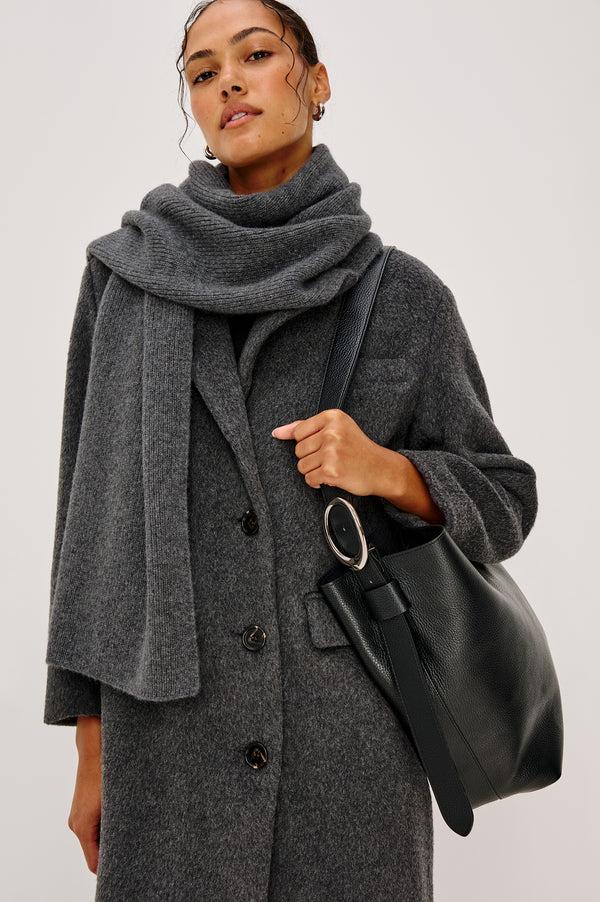 rails Alps cashmere silk scarf Thunder