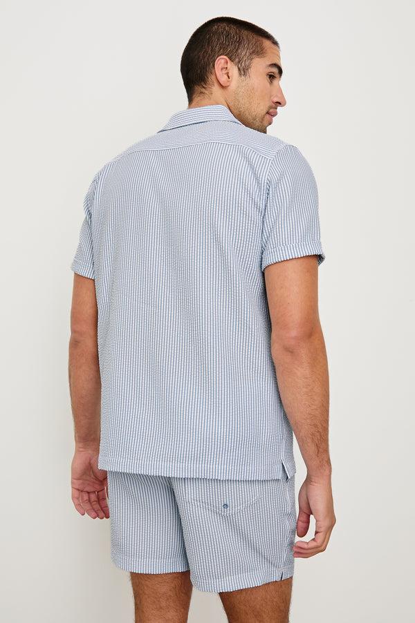 Rails Amalfi Shirt Blue White Seersucker