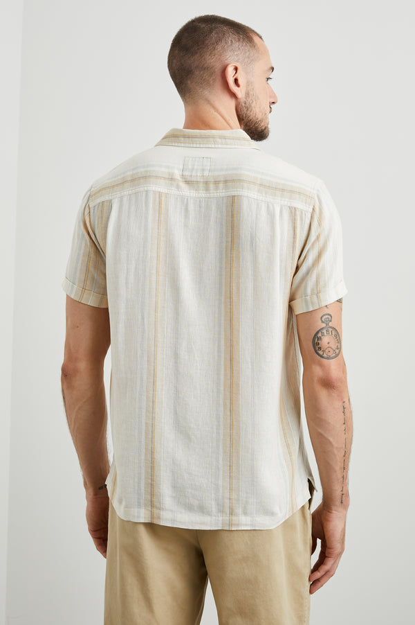 Rails Amalfi Shirt Farro Dove Stripe