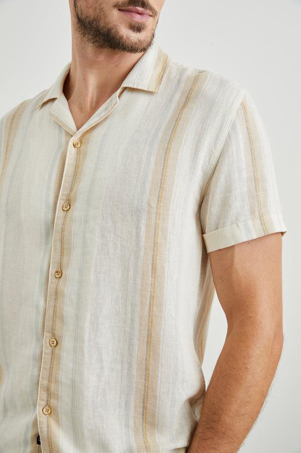 rails Amalfi shirt Farro Dove Stripe