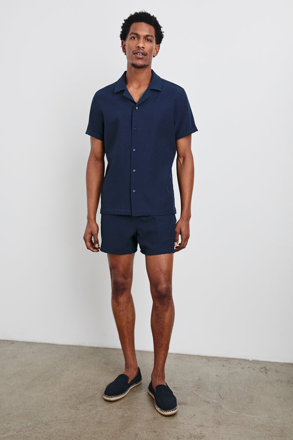 Rails Amalfi Shirt Navy Seersucker