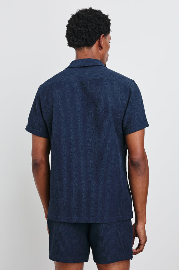 Rails Amalfi Shirt Navy Seersucker