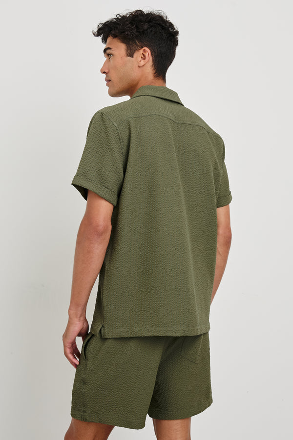 Rails Amalfi Shirt Olive Seersucker
