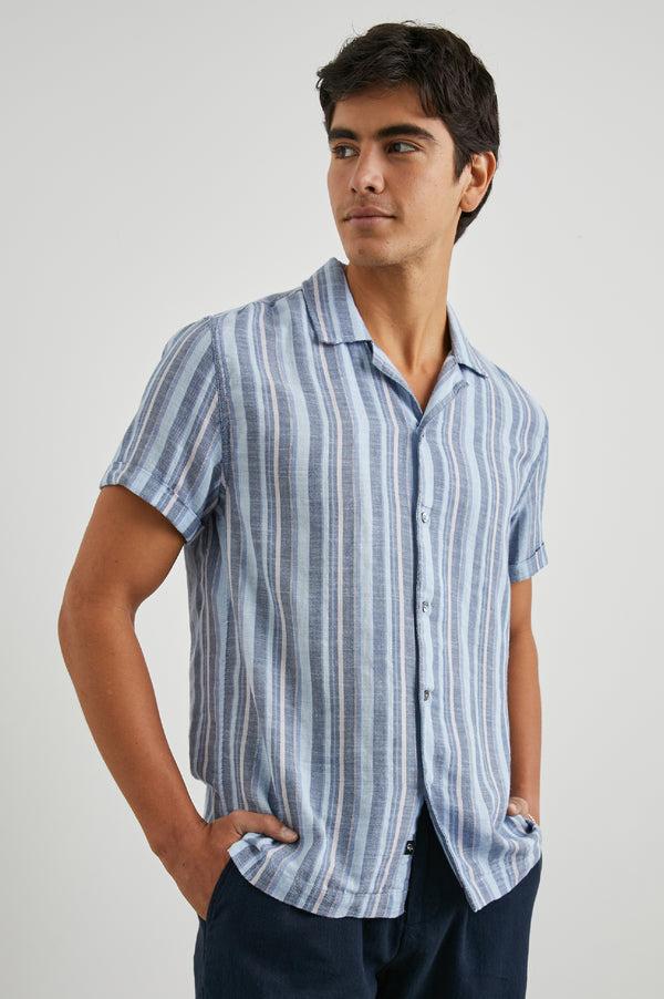 Rails Amalfi Shirt Powder Cobalt Stripe