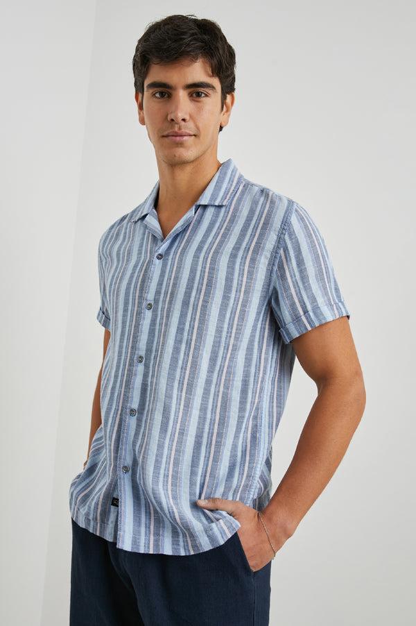 Rails Amalfi Shirt Powder Cobalt Stripe