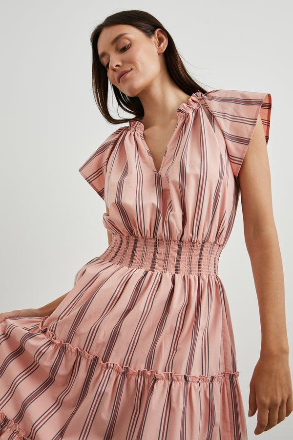 rails Amellia dress Coral Navy Stripe