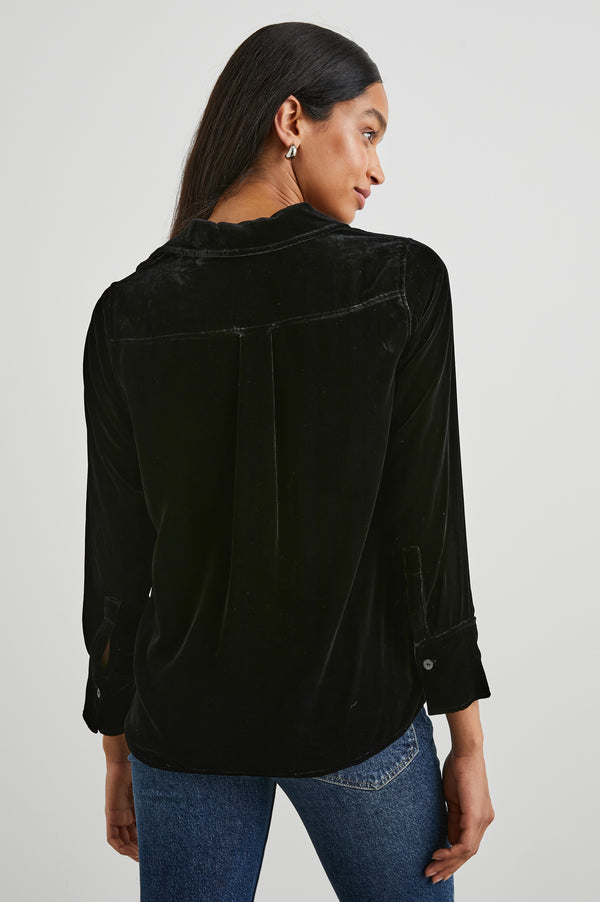 Rails Andrea Top Black Velvet