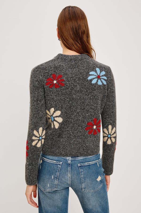 Rails Anise Sweater Charcoal Winter Floral