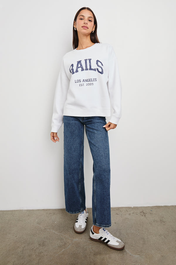 Rails Anniversary Sweatshirt Ivory Navy