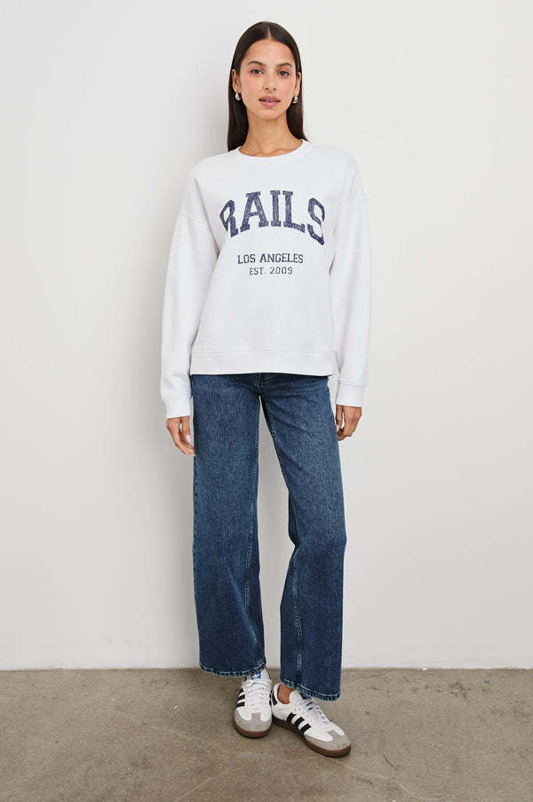Rails Anniversary Sweatshirt Ivory Navy
