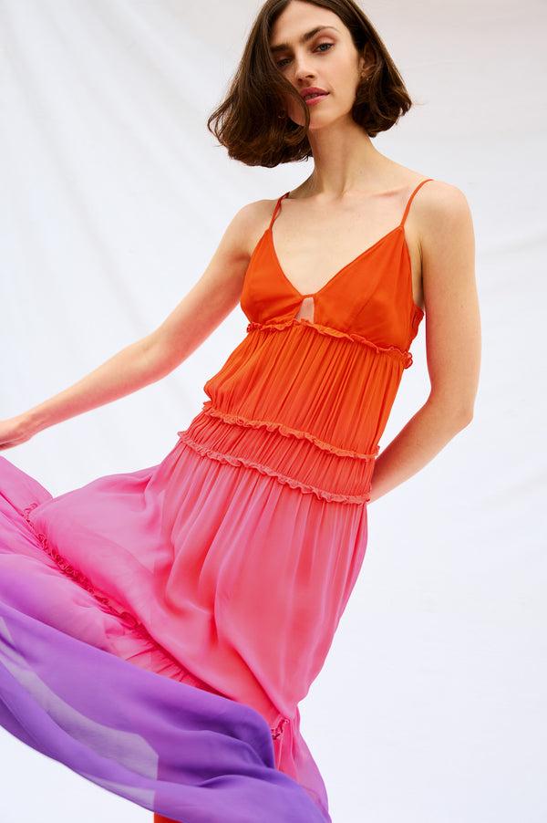 Rails Antonella Dress Violet Dip Dye