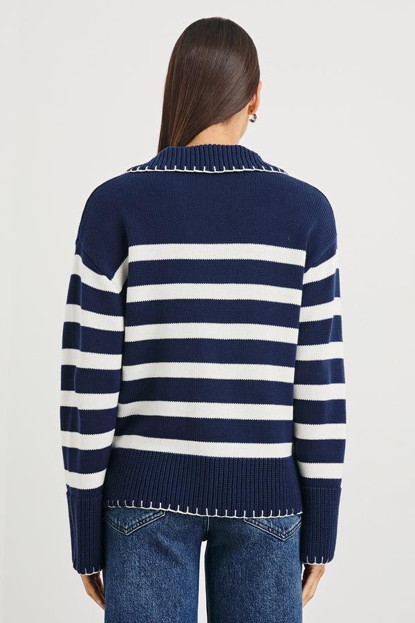 Rails Athena Sweater Navy Ivory Stripe