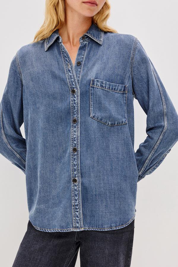 rails Atticus shirt Antique Blue